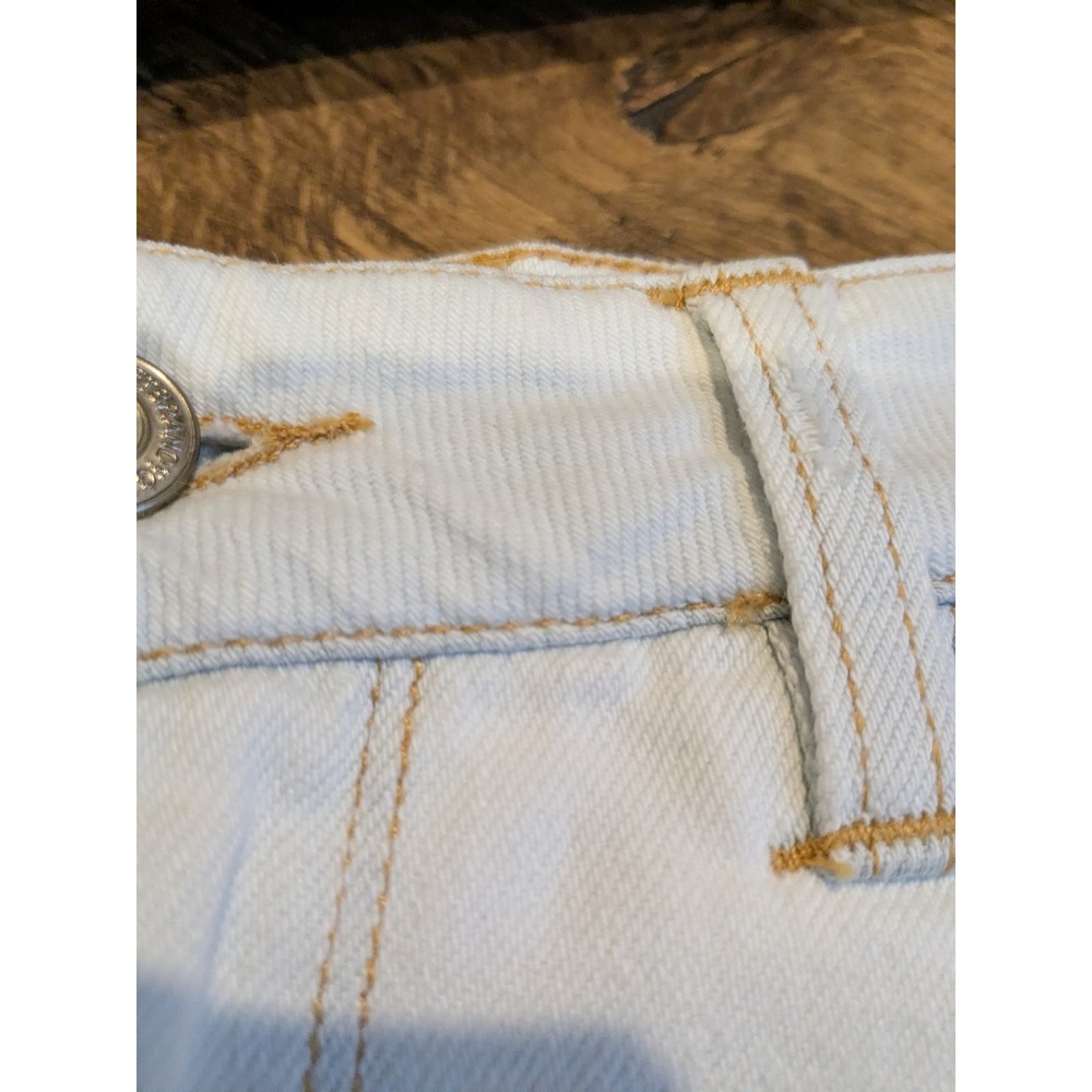 NWT Golden Goose White Denim Cut Off‎ Frayed Hem Shorts Made Italy Sz 28 Fits 32 - Picture 11 of 13